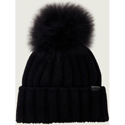 Woolrich Wełniana czapka czarny S Woolrich Wełniana czapka czarny S