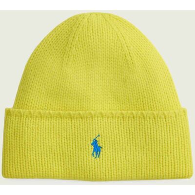 Polo Ralph Lauren Wełniana czapka limonkowy OS Polo Ralph Lauren Wełniana czapka limonkowy OS
