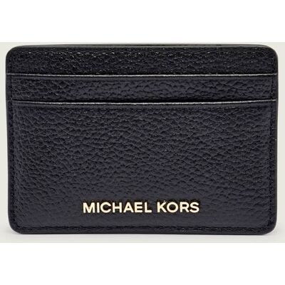 Michael Kors Skórzane etui na karty Jet Set czarny OS Michael Kors Skórzane etui na karty Jet Set czarny OS