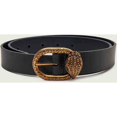 Kurt Geiger Skórzany pasek MAYFAIR czarny S/M Kurt Geiger Skórzany pasek MAYFAIR czarny S/M