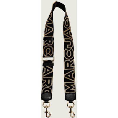 Marc Jacobs Pasek do torebki The Outline Logo Webbing czarny OS Marc Jacobs Pasek do torebki The Outline Logo Webbing czarny OS