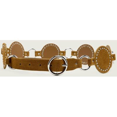 Desigual Pasek NOVA zamsz camel 95 Desigual Pasek NOVA zamsz camel 95