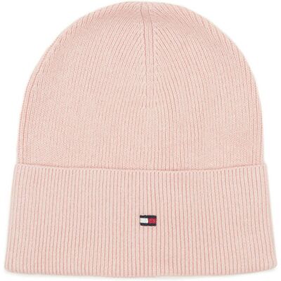 Tommy Hilfiger Czapka ESSENTIAL FLAG z dodatkiem kaszmiru różowy OS Tommy Hilfiger Czapka ESSENTIAL FLAG z dodatkiem kaszmiru różowy OS