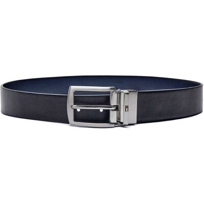 Tommy Hilfiger Skórzany dwustronny pasek DENTON 3.5 REV czarny 85 Tommy Hilfiger Skórzany dwustronny pasek DENTON 3.5 REV czarny 85