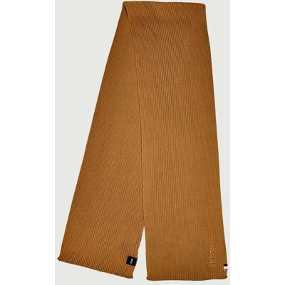 Boss BLACK Szal Magico_R z dodatkiem wełny camel OS Boss BLACK Szal Magico_R z dodatkiem wełny camel OS