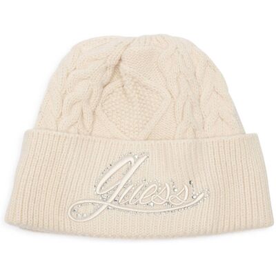 Guess Czapka ROSELYN kremowy OS Guess Czapka ROSELYN kremowy OS