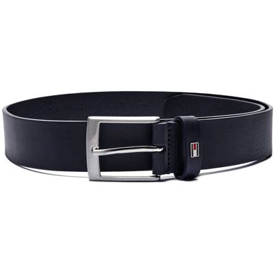 Tommy Hilfiger Skórzany pasek ADAN granatowy 100 Tommy Hilfiger Skórzany pasek ADAN granatowy 100