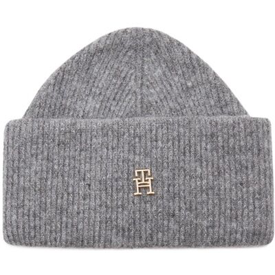 Tommy Hilfiger Czapka z dodatkiem wełny szary OS Tommy Hilfiger Czapka z dodatkiem wełny szary OS
