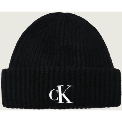 Calvin Klein Jeans Czapka z dodatkiem wełny czarny OS Calvin Klein Jeans Czapka z dodatkiem wełny czarny OS