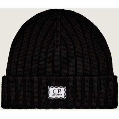 C.P. Company Wełniana czapka czarny OS C.P. Company Wełniana czapka czarny OS