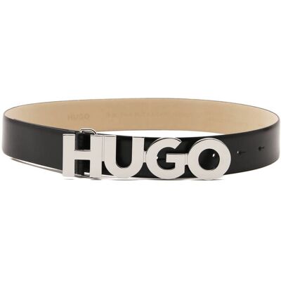 HUGO Skórzany pasek Zula czarny 85 HUGO Skórzany pasek Zula czarny 85