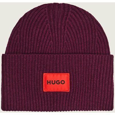 HUGO Wełniana czapka Saffa fioletowy OS HUGO Wełniana czapka Saffa fioletowy OS