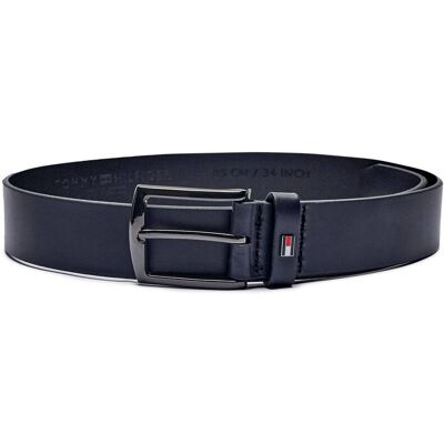 Tommy Hilfiger Skórzany pasek Denton granatowy 100 Tommy Hilfiger Skórzany pasek Denton granatowy 100