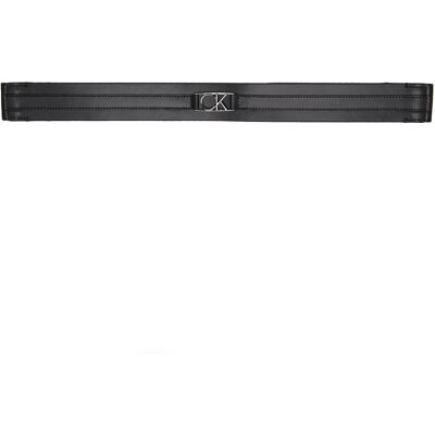 Calvin Klein Skórzany pasek RE-LOCK 4CM czarny 90 Calvin Klein Skórzany pasek RE-LOCK 4CM czarny 90