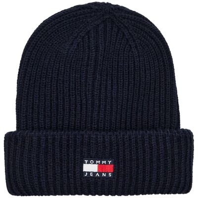 Tommy Jeans Czapka HERITAGE z dodatkiem wełny granatowy OS Tommy Jeans Czapka HERITAGE z dodatkiem wełny granatowy OS