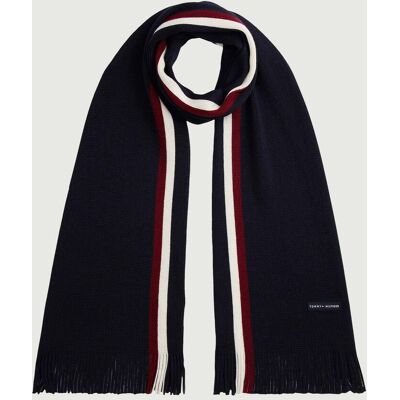 Tommy Hilfiger Szal Modern Heritage z dodatkiem wełny granatowy OS Tommy Hilfiger Szal Modern Heritage z dodatkiem wełny granatowy OS