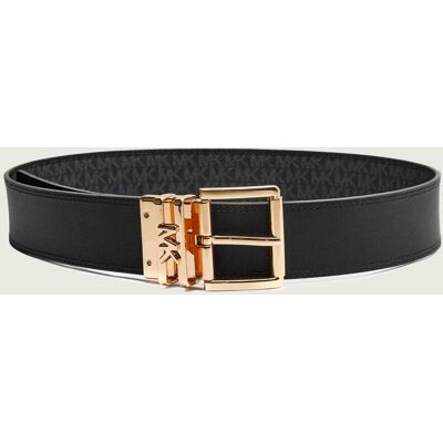 Michael Kors Dwustronny pasek z dodatkiem skóry czarny XS Michael Kors Dwustronny pasek z dodatkiem skóry czarny XS