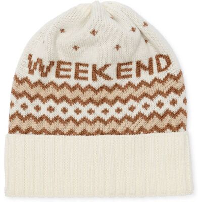 Weekend MaxMara Wełniana czapka ORIETTA ecru OS Weekend MaxMara Wełniana czapka ORIETTA ecru OS