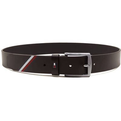 Tommy Hilfiger Skórzany pasek denton corporate brązowy 90 Tommy Hilfiger Skórzany pasek denton corporate brązowy 90