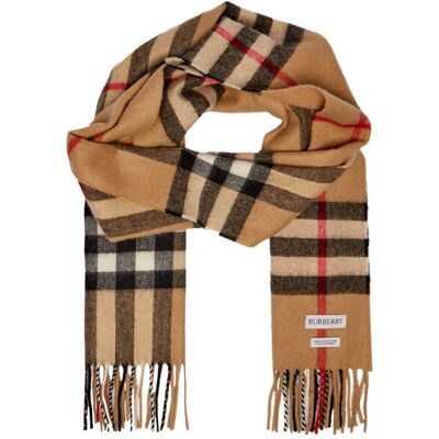 Burberry Kaszmirowy szal brązowy OS Burberry Kaszmirowy szal brązowy OS