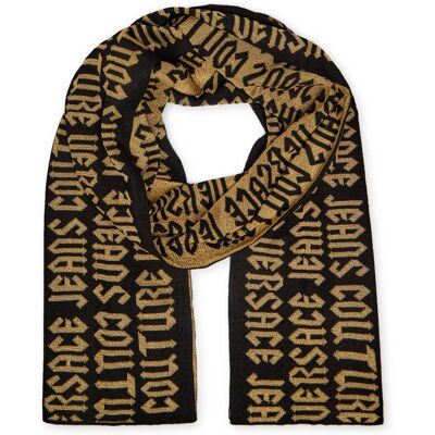 Versace Jeans Couture Dwustronny szal czarny OS Versace Jeans Couture Dwustronny szal czarny OS