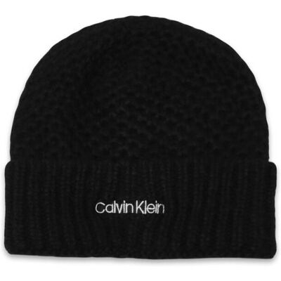 Calvin Klein Wełniana czapka czarny OS Calvin Klein Wełniana czapka czarny OS