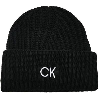 Calvin Klein Czapka ELEVATED z dodatkiem wełny i kaszmiru czarny OS Calvin Klein Czapka ELEVATED z dodatkiem wełny i kaszmiru czarny OS