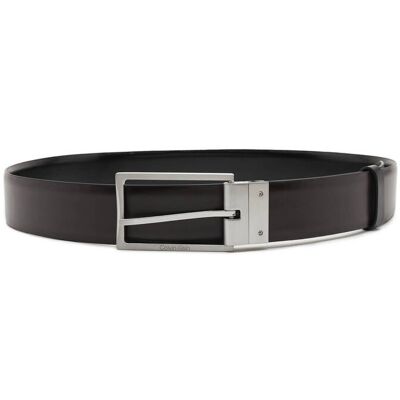 Calvin Klein Skórzany pasek ADJ/REV SLIM FRAME 35MM czarny 100 Calvin Klein Skórzany pasek ADJ/REV SLIM FRAME 35MM czarny 100
