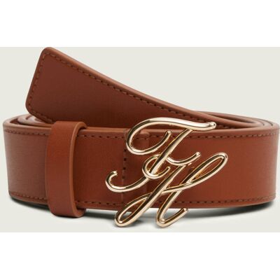 Tommy Hilfiger Skórzany pasek SCRIPT 3.0 brązowy 75 Tommy Hilfiger Skórzany pasek SCRIPT 3.0 brązowy 75