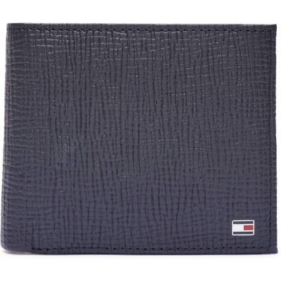Tommy Hilfiger Skórzany portfel TH FLAG granatowy OS Tommy Hilfiger Skórzany portfel TH FLAG granatowy OS