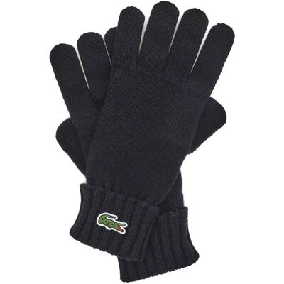 Lacoste Wełniane rękawiczki czarny S Lacoste Wełniane rękawiczki czarny S