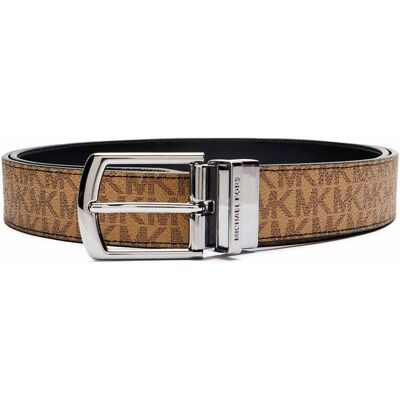 Michael Kors Skórzany dwustronny pasek beżowy OS Michael Kors Skórzany dwustronny pasek beżowy OS