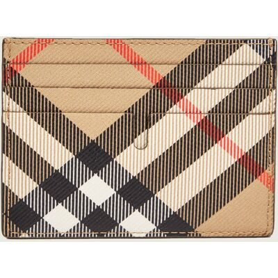 Burberry Etui na karty Sandon beżowy OS Burberry Etui na karty Sandon beżowy OS