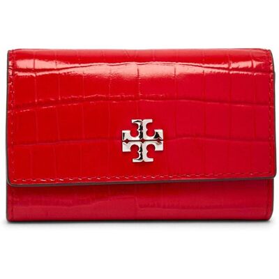 TORY BURCH Skórzany portfel Kira czerwony OS TORY BURCH Skórzany portfel Kira czerwony OS