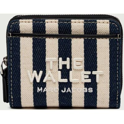 Marc Jacobs Portfel The Stripe Canvas Mini Compact granatowy OS Marc Jacobs Portfel The Stripe Canvas Mini Compact granatowy OS
