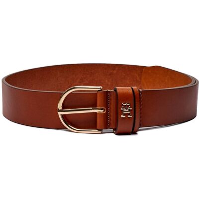 Tommy Hilfiger Skórzany pasek ESSENTIAL brązowy 70 Tommy Hilfiger Skórzany pasek ESSENTIAL brązowy 70