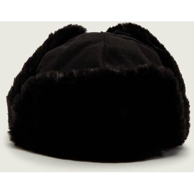 KANGOL Czapka z dodatkiem wełny czarny S KANGOL Czapka z dodatkiem wełny czarny S
