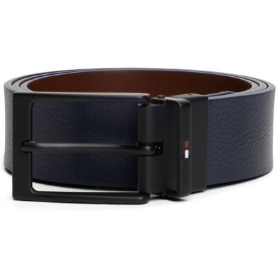 Tommy Hilfiger Skórzany dwustronny pasek LAYTON 3.5 granatowy 95 Tommy Hilfiger Skórzany dwustronny pasek LAYTON 3.5 granatowy 95