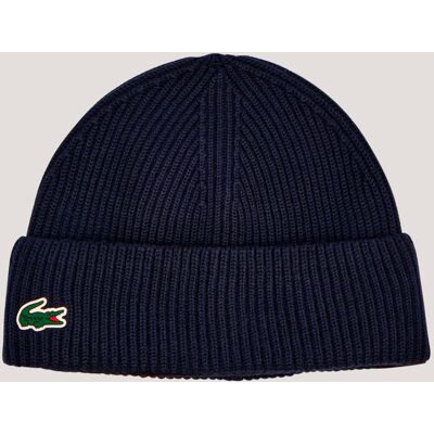 Lacoste Wełniana czapka granatowy OS Lacoste Wełniana czapka granatowy OS