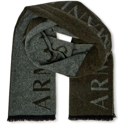 Giorgio Armani Exchange Wełniany szal zielony OS Giorgio Armani Exchange Wełniany szal zielony OS