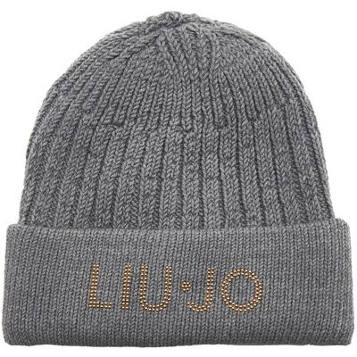 Liu Jo Czapka LOGO BORCHIE z dodatkiem wełny szary OS Liu Jo Czapka LOGO BORCHIE z dodatkiem wełny szary OS