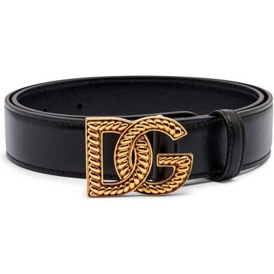 Dolce & Gabbana Skórzany pasek czarny 80 Dolce & Gabbana Skórzany pasek czarny 80