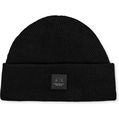 Giorgio Armani Exchange Czapka z dodatkiem wełny czarny OS Giorgio Armani Exchange Czapka z dodatkiem wełny czarny OS