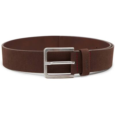HUGO Pasek Gionio-sd_Sz40 zamsz brązowy 85 HUGO Pasek Gionio-sd_Sz40 zamsz brązowy 85