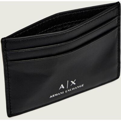 Giorgio Armani Exchange Skórzane etui na karty czarny OS Giorgio Armani Exchange Skórzane etui na karty czarny OS