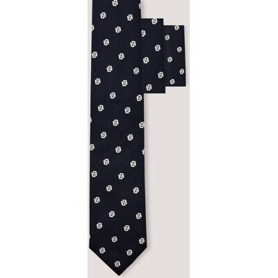 Boss BLACK Jedwabny krawat H-TIE 253 granatowy OS Boss BLACK Jedwabny krawat H-TIE 253 granatowy OS