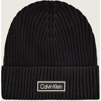 Calvin Klein Czapka z dodatkiem kaszmiru czarny OS Calvin Klein Czapka z dodatkiem kaszmiru czarny OS