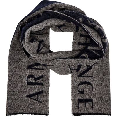 Giorgio Armani Exchange Wełniany szal granatowy OS Giorgio Armani Exchange Wełniany szal granatowy OS