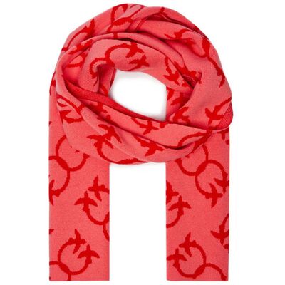 Pinko Szal FRIULARO z dodatkiem wełny i kaszmiru różowy OS Pinko Szal FRIULARO z dodatkiem wełny i kaszmiru różowy OS