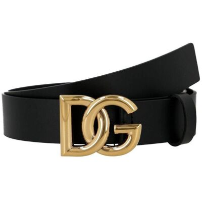 Dolce & Gabbana Skórzany pasek czarny 105 Dolce & Gabbana Skórzany pasek czarny 105